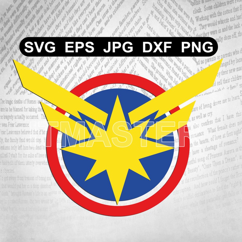 Download Captain Marvel layered Svg Dxf Jpg Png Eps Cut File | Etsy