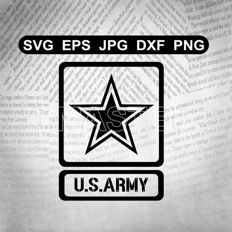 US Army U.S Army Star Symbol Logo Svg Dxf Jpg Png Eps | Etsy