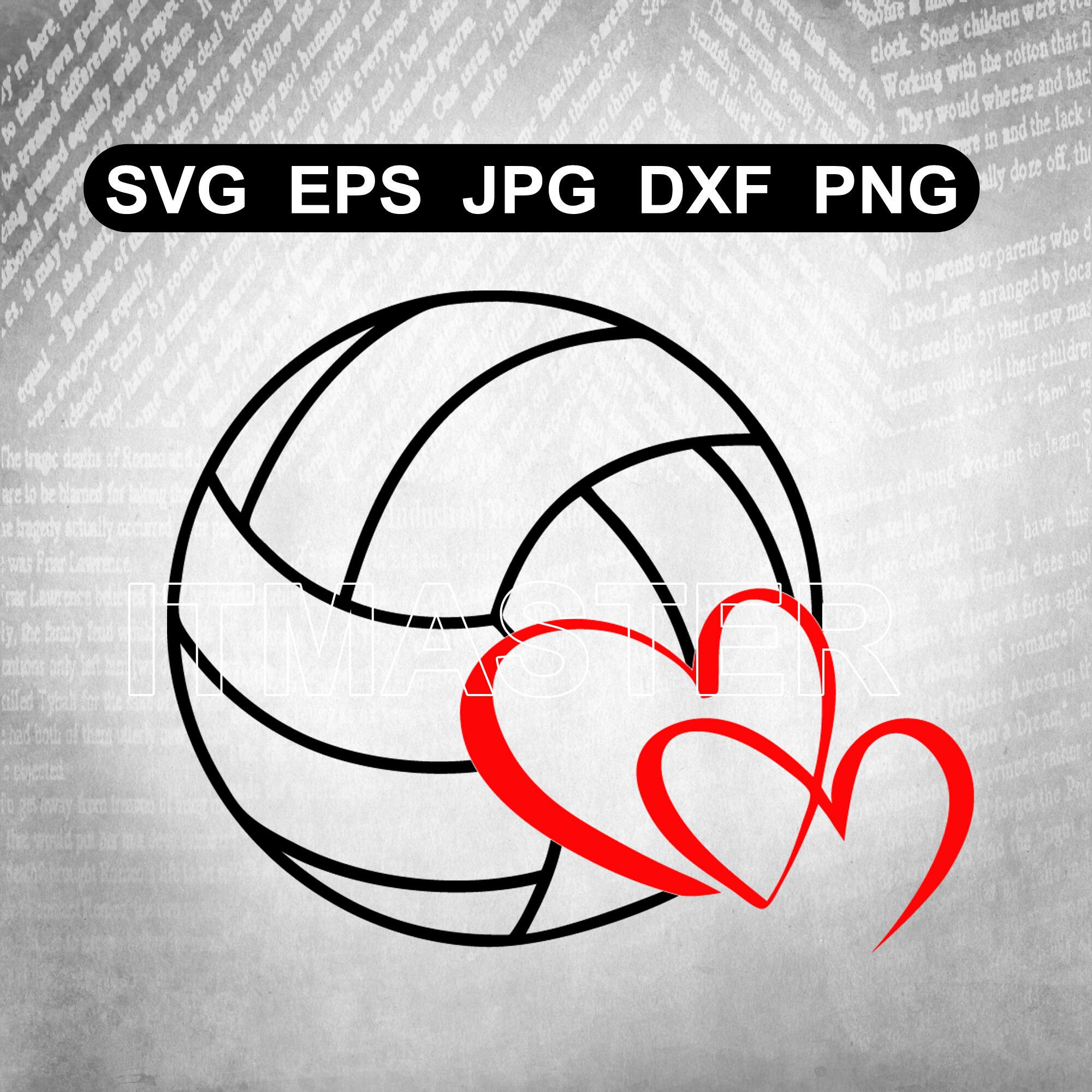 Volleyball Heart Svg File Cutting Template Clip Art For Etsy Sexiz Pix