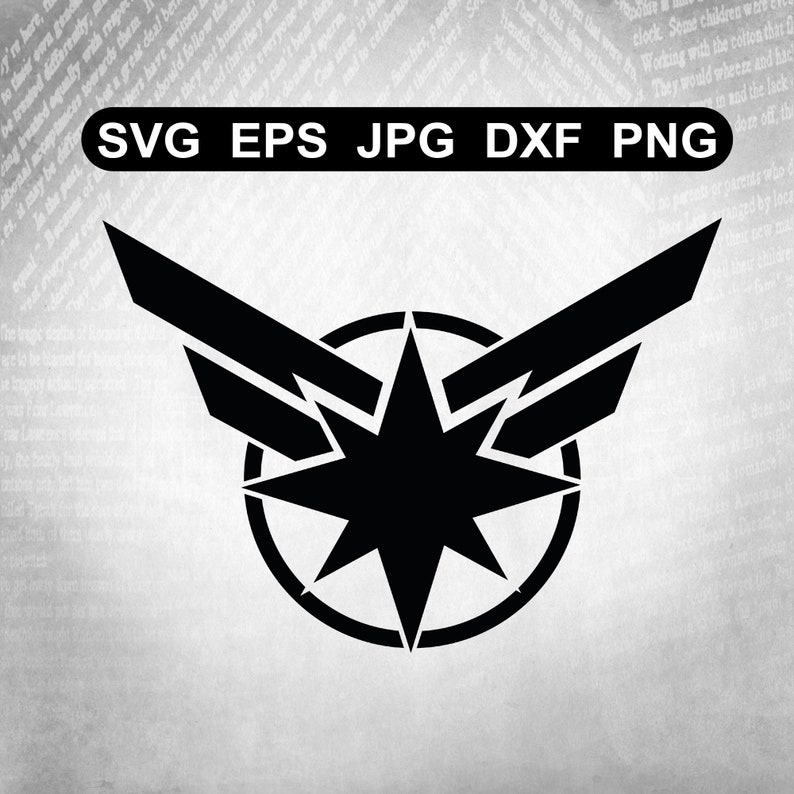 Download Captain Marvel Svg Dxf Jpg Png Eps Cut File Download | Etsy