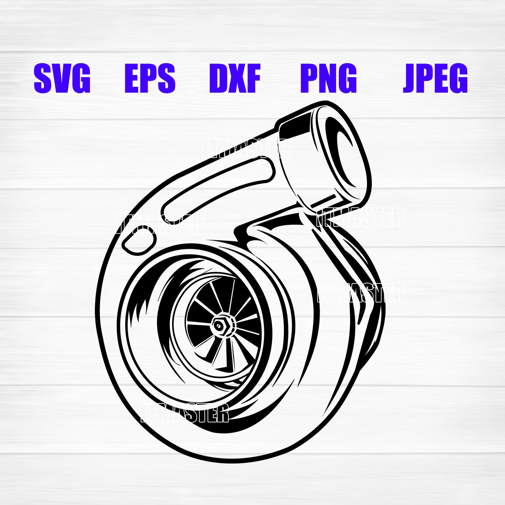 Turbocharger Vector Art