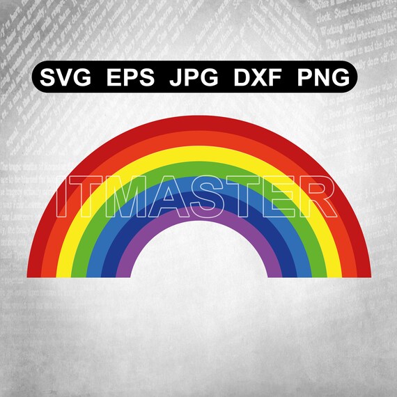 Download Rainbow Layered Svg Dxf Jpg Png Eps Cut File Download Etsy