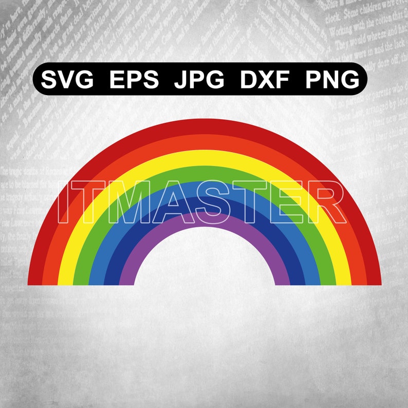 Download Rainbow Layered Svg Dxf Jpg Png Eps Cut File Download | Etsy