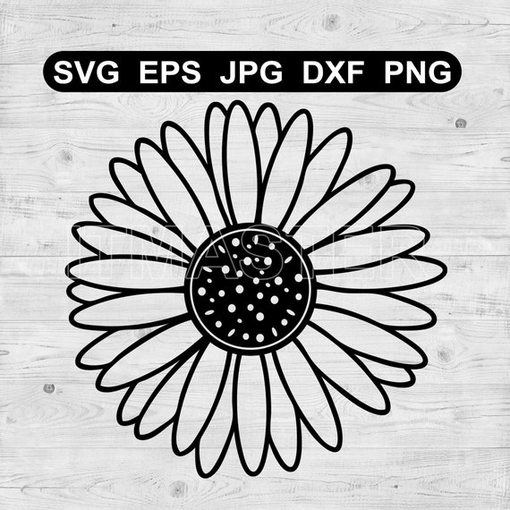 Daisy Flower Template File Svg Dxf Jpg Png Eps Cut | Etsy