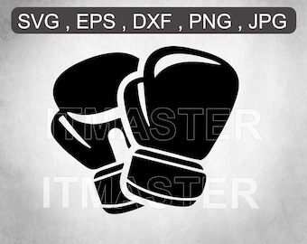 Boxing Gloves svg Sports Mma Glove Svg , Dxf , Jpg , Png , Eps Cut File Download digital Silhouette Cricut File vector cutfile 2 gloves