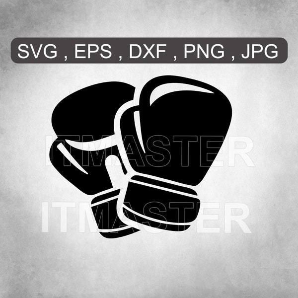 Boxing Gloves Sports Mma Glove Svg , Dxf , Jpg , Png , Eps Cut File Download digital Silhouette Cricut File vector cutfile