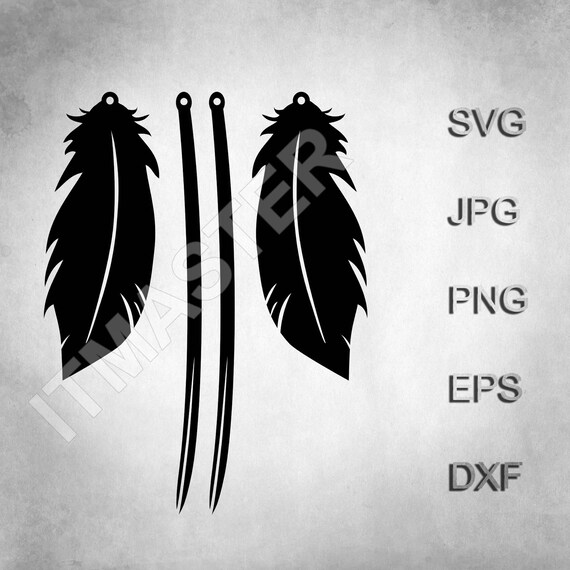 Download Free Feather Earrings Jewelry Design Earring Svg Dxf Jpg Png Etsy SVG Cut Files