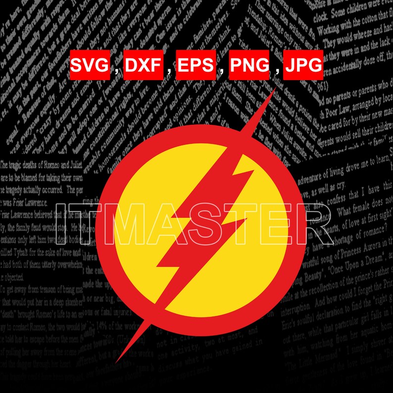 Download The Flash Logo Layered Svg Dxf Jpg Png Eps Cut File | Etsy