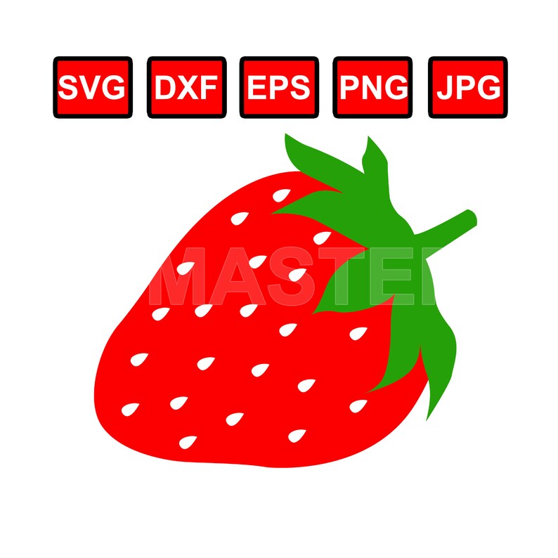 Download Strawberry Svg Dxf Jpg Png Eps Cut File Download | Etsy