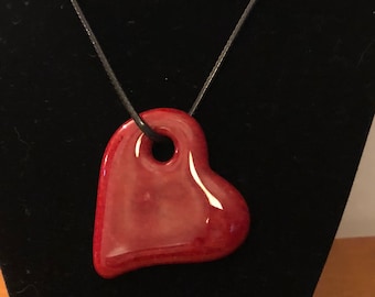 Glass Fused Necklace ~~ Heart