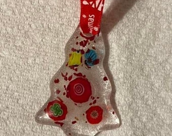 Glass Fused Christmas Ornament