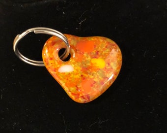 Glass Fused Keychain ~~ Various Shapes ~~ Colors