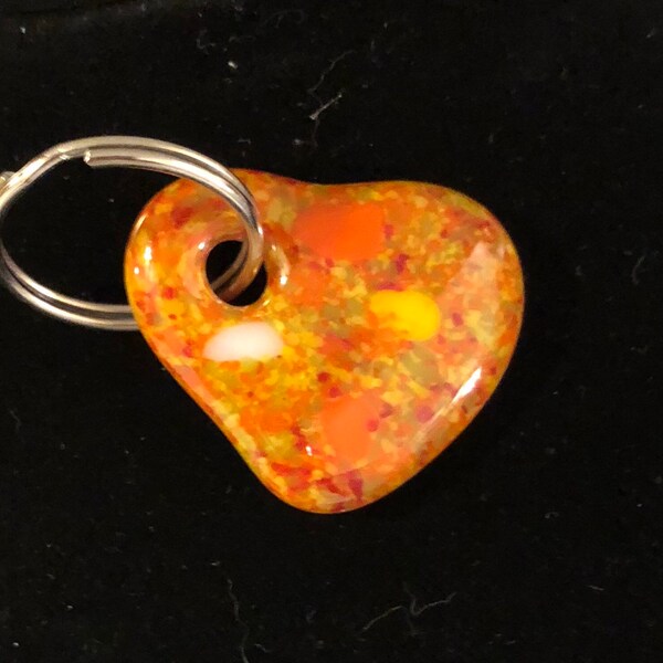 Fused Glass Keychain Etsy