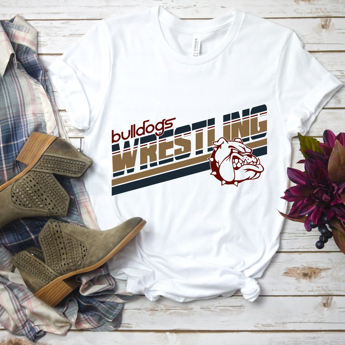 Bulldogs Wrestling SVG Bulldogs Wrestling T-shirt Design | Etsy