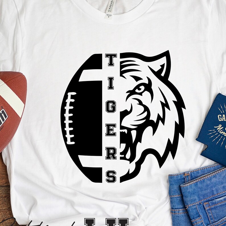 Tigers Football SVG Tigers Football Tshirt Design Football Etsy