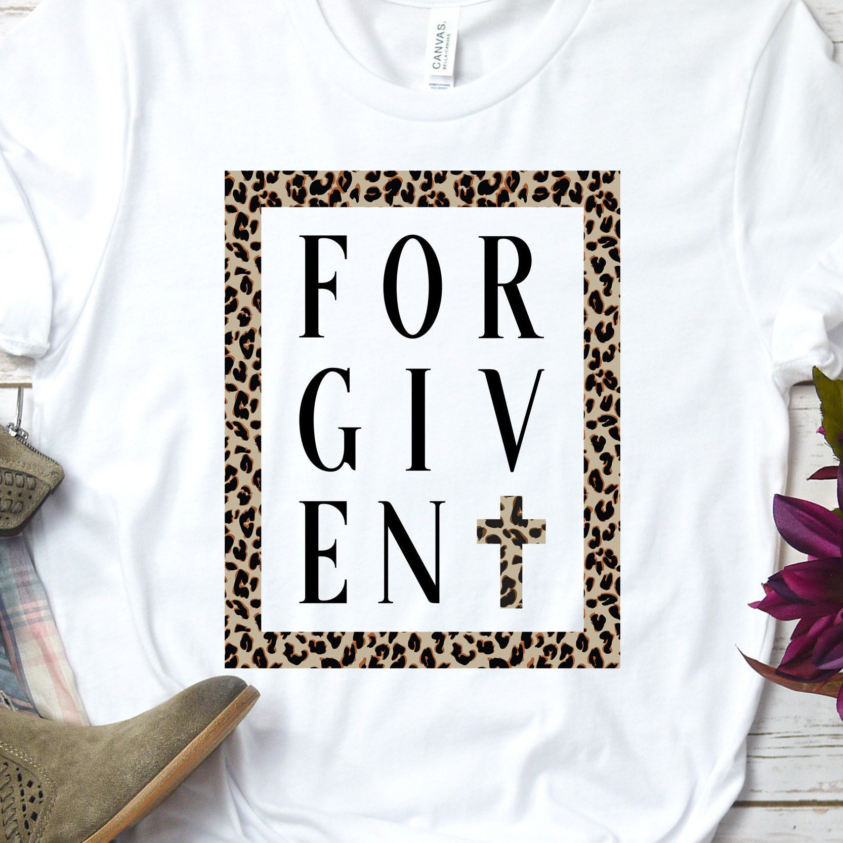 Forgiven SVG Forgiven PNG Leopard Sublimation Design | Etsy