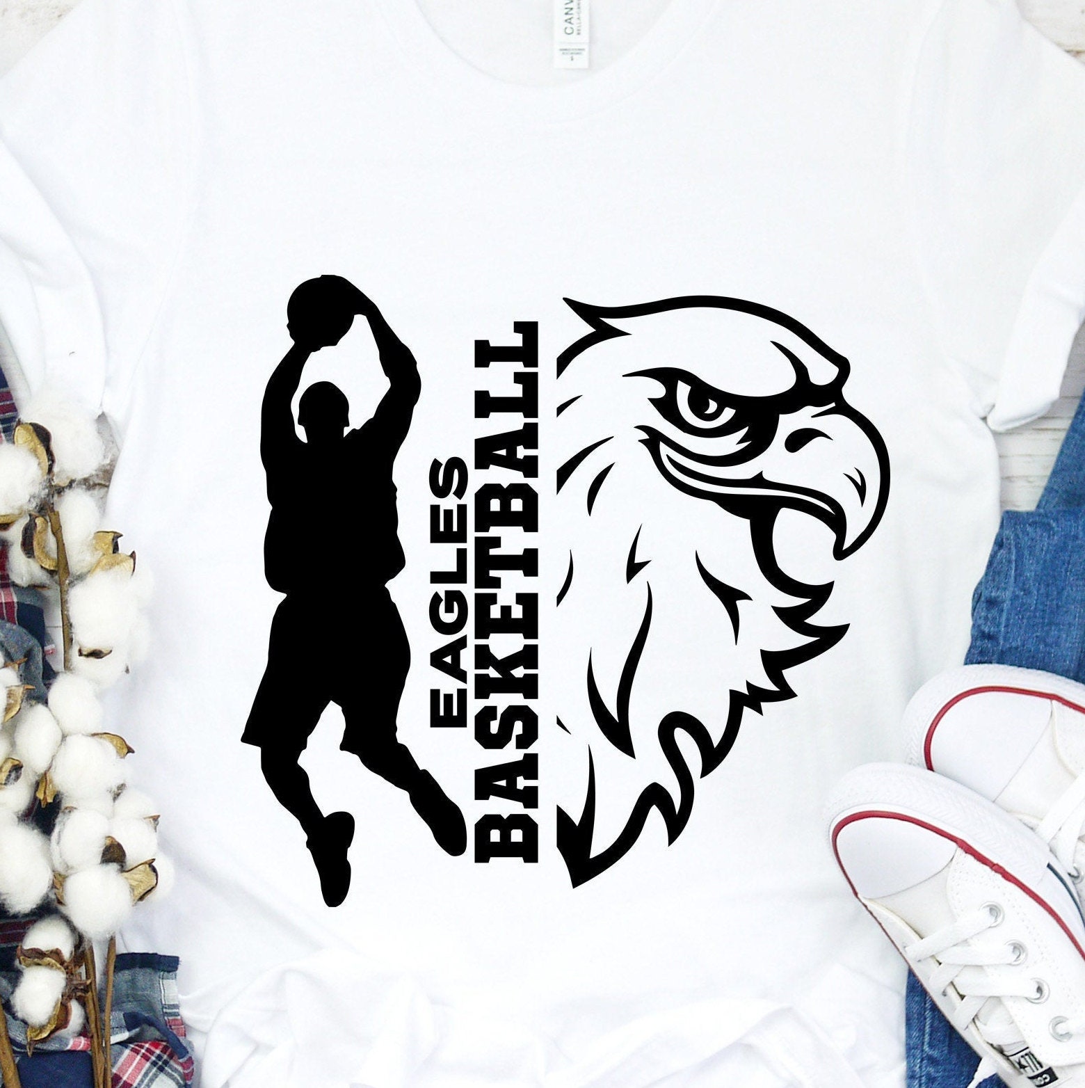 Eagles SVG Basketball SVG Eagles Basketball Tshirt Design Etsy