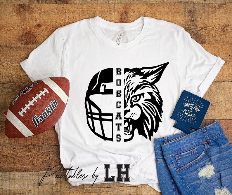 Bobcats Football SVG Bobcats Football Helmet Tshirt Design Etsy
