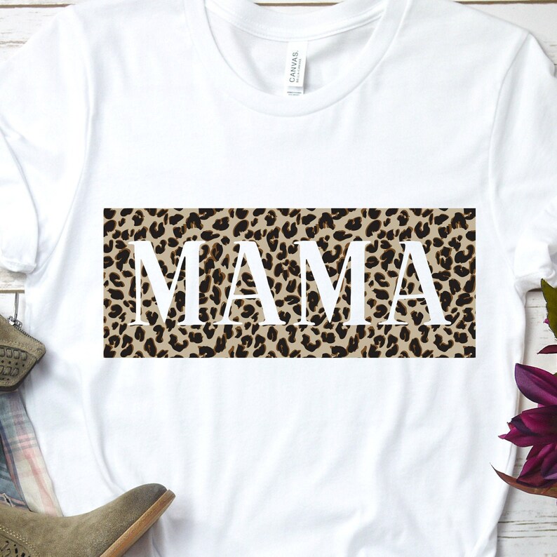 Mama Leopard SVG Mama PNG Leopard Sublimation Design Layered | Etsy