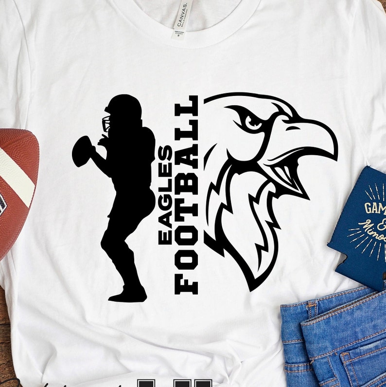 Eagles SVG Football SVG Eagles Football Tshirt Design Etsy