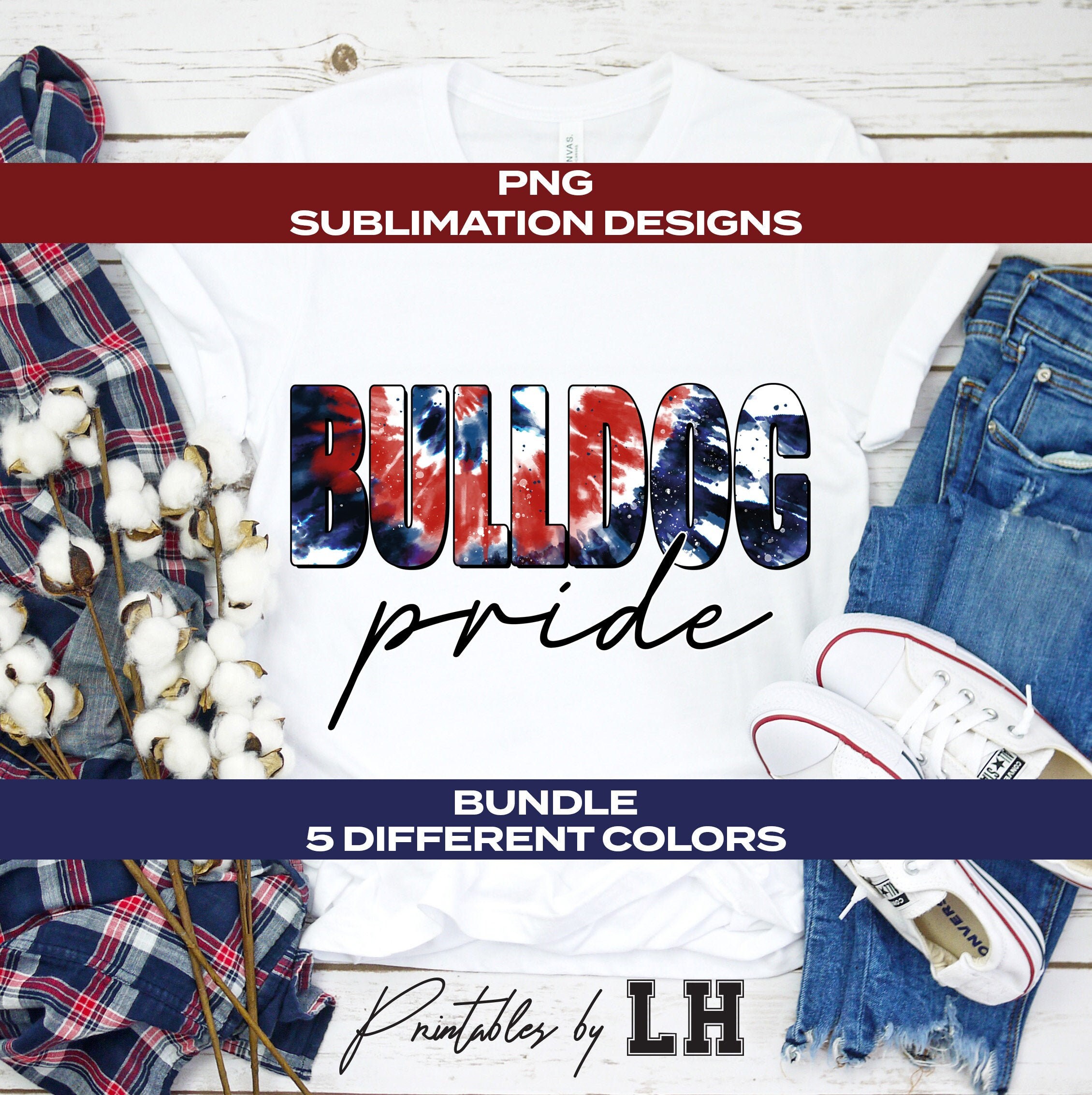 BUNDLE Bulldog Pride Sublimation Design PNG Bulldogs Tshirt Etsy