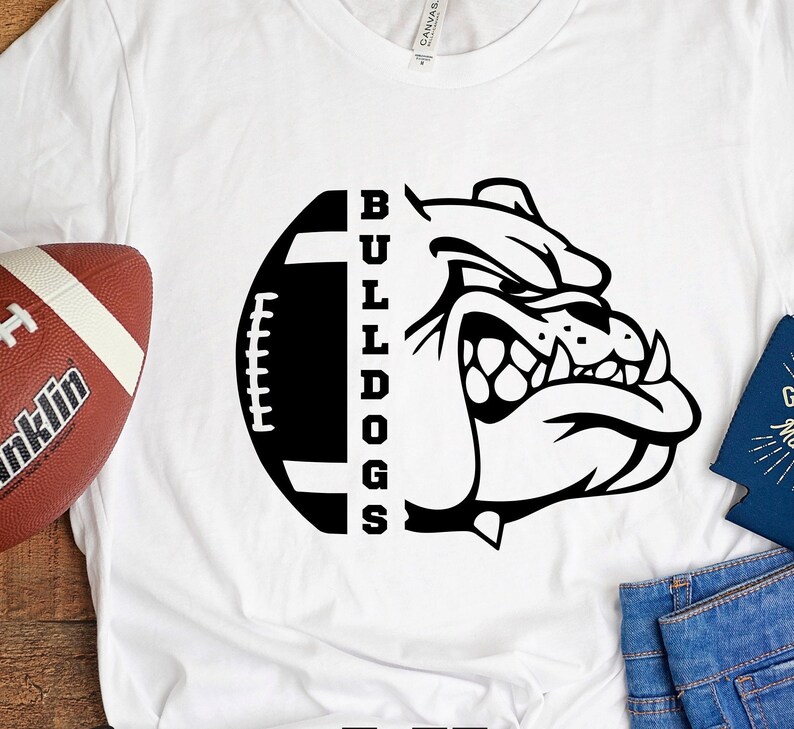 Bulldogs SVG Football SVG Bulldogs Football Tshirt Design Etsy