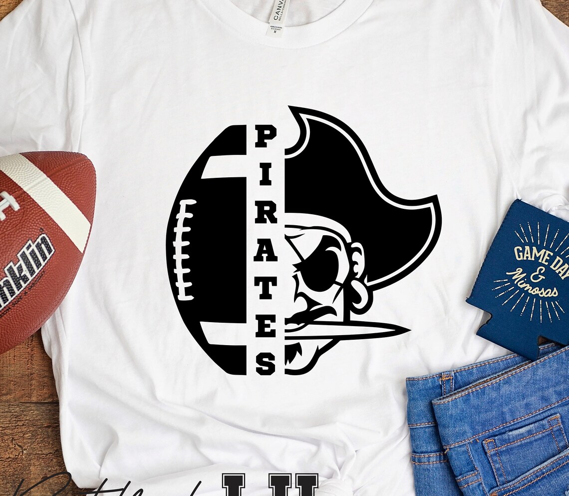 Pirates SVG Football SVG Pirates Football T-shirt Design | Etsy