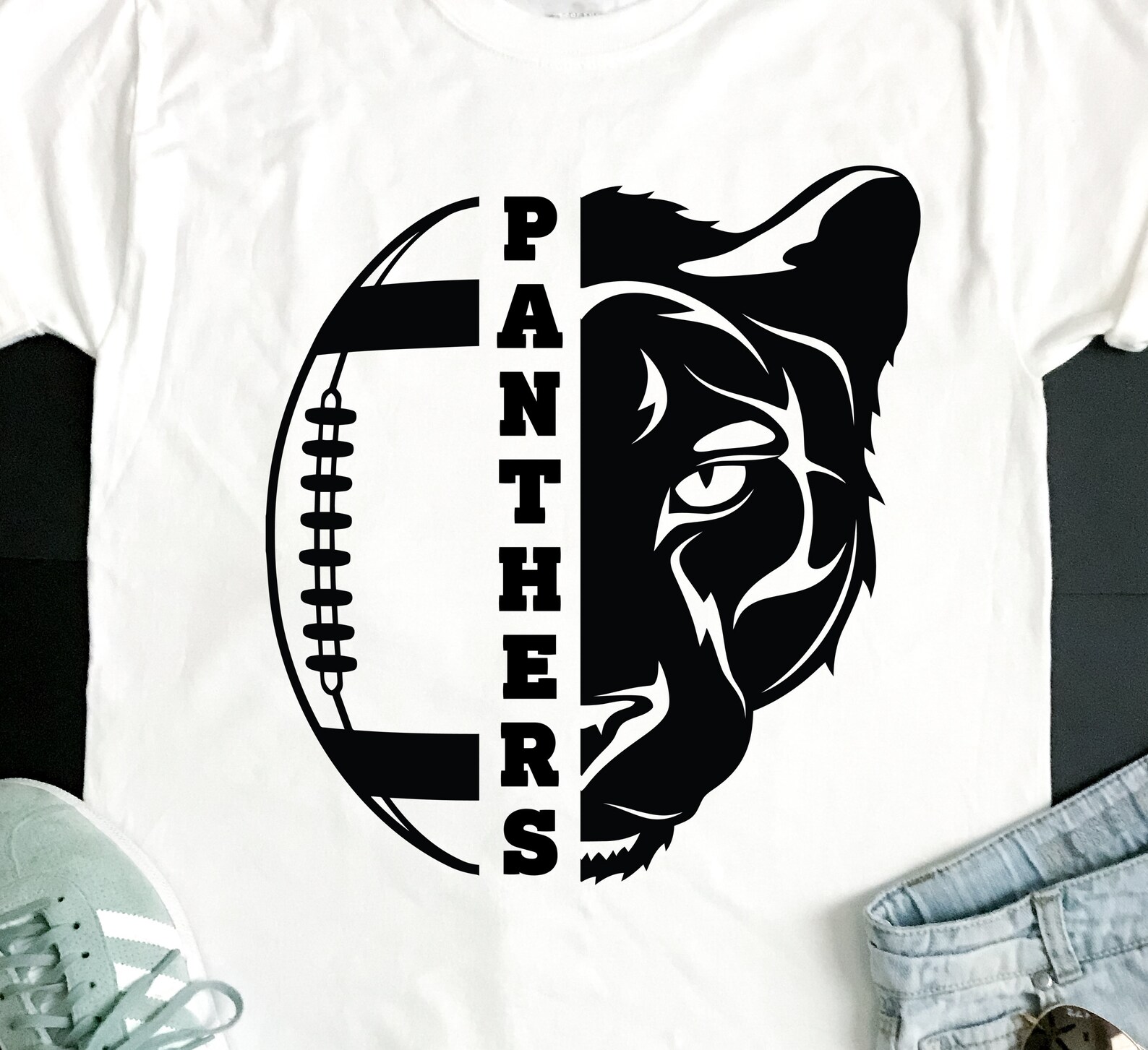 Panthers SVG Football SVG Panthers Football Tshirt Design Etsy