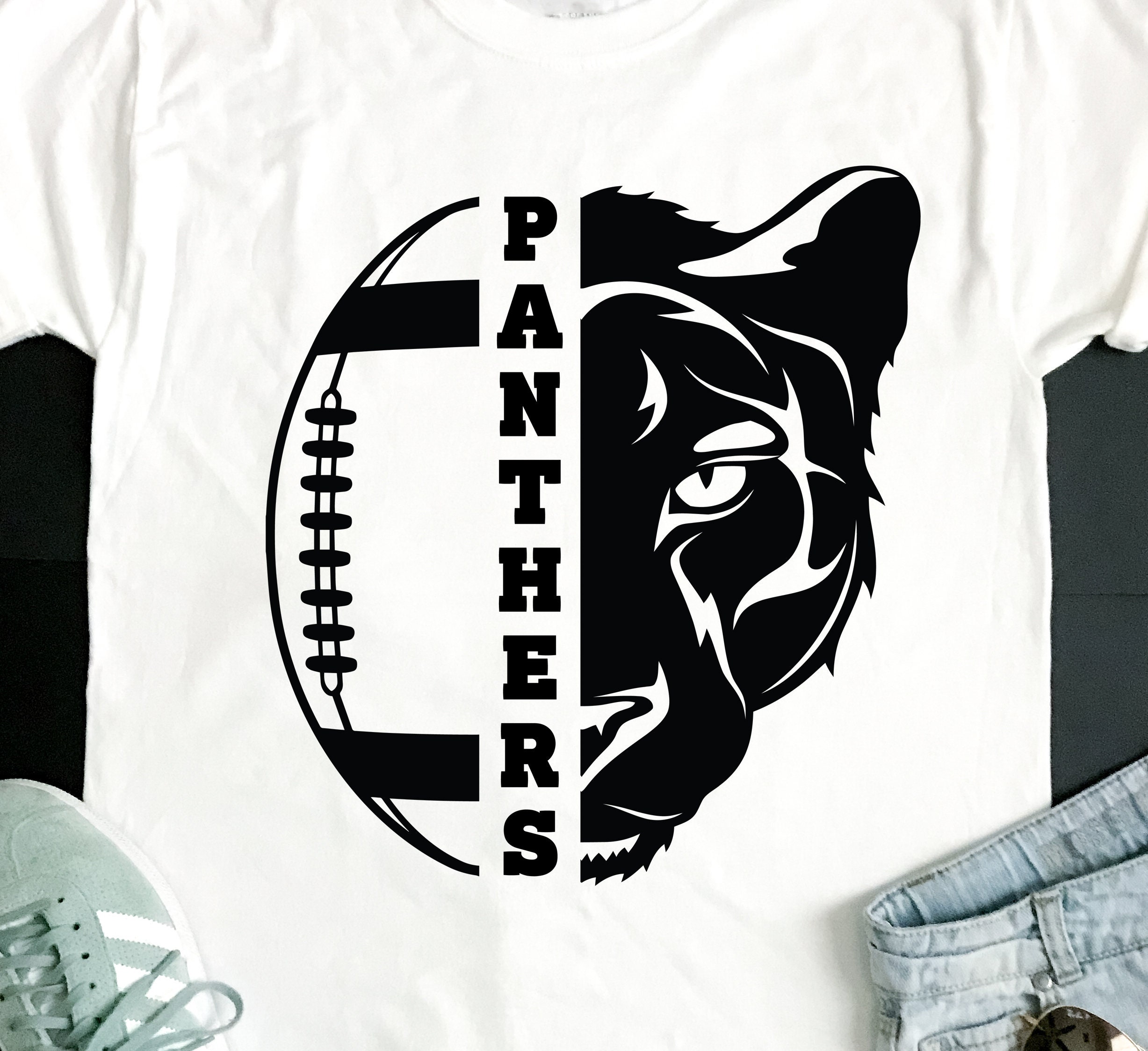 Panthers SVG Football SVG Panthers Football T-shirt Design | Etsy