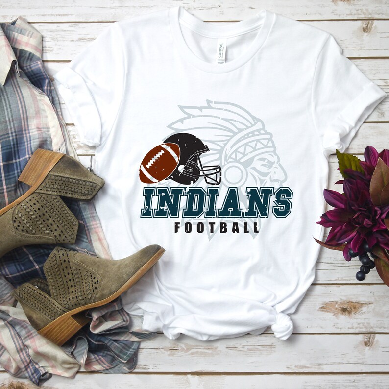 Indians SVG Football SVG Grunge Indians Football Design | Etsy