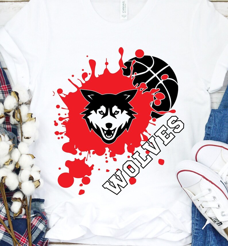 Wolves SVG Basketball SVG Wolves Basketball Tshirt Design Etsy