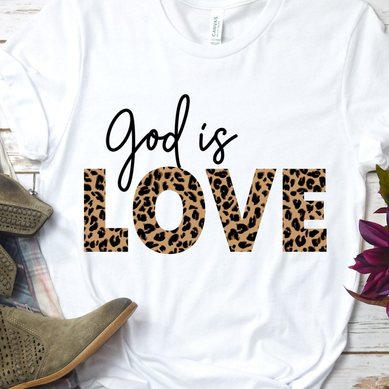 Download God is Love SVG God is Love PNG Leopard Sublimation | Etsy