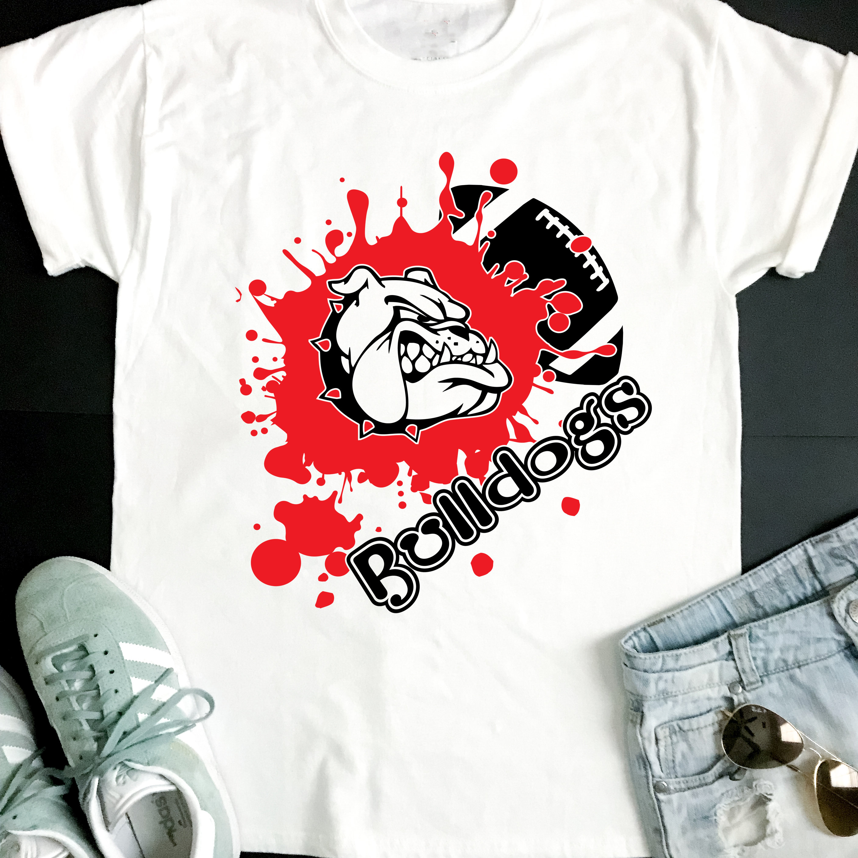 Bulldogs SVG Football SVG Bulldogs Football Tshirt Design Etsy