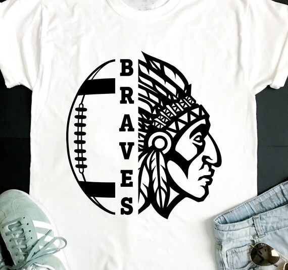 Braves Svg Football Svg Braves Football T Shirt Design Etsy