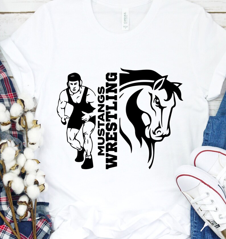 Mustangs SVG Wrestling SVG Mustangs Wrestling Tshirt Etsy
