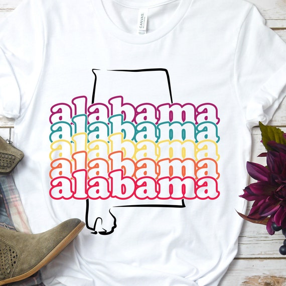 Alabama SVG Alabama State SVG Alabama Retro Tshirt Design | Etsy