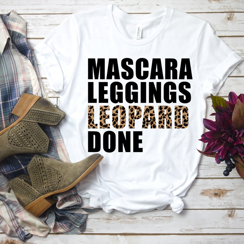 Mascara Leggings Leopard Done SVG Sublimation Design ...