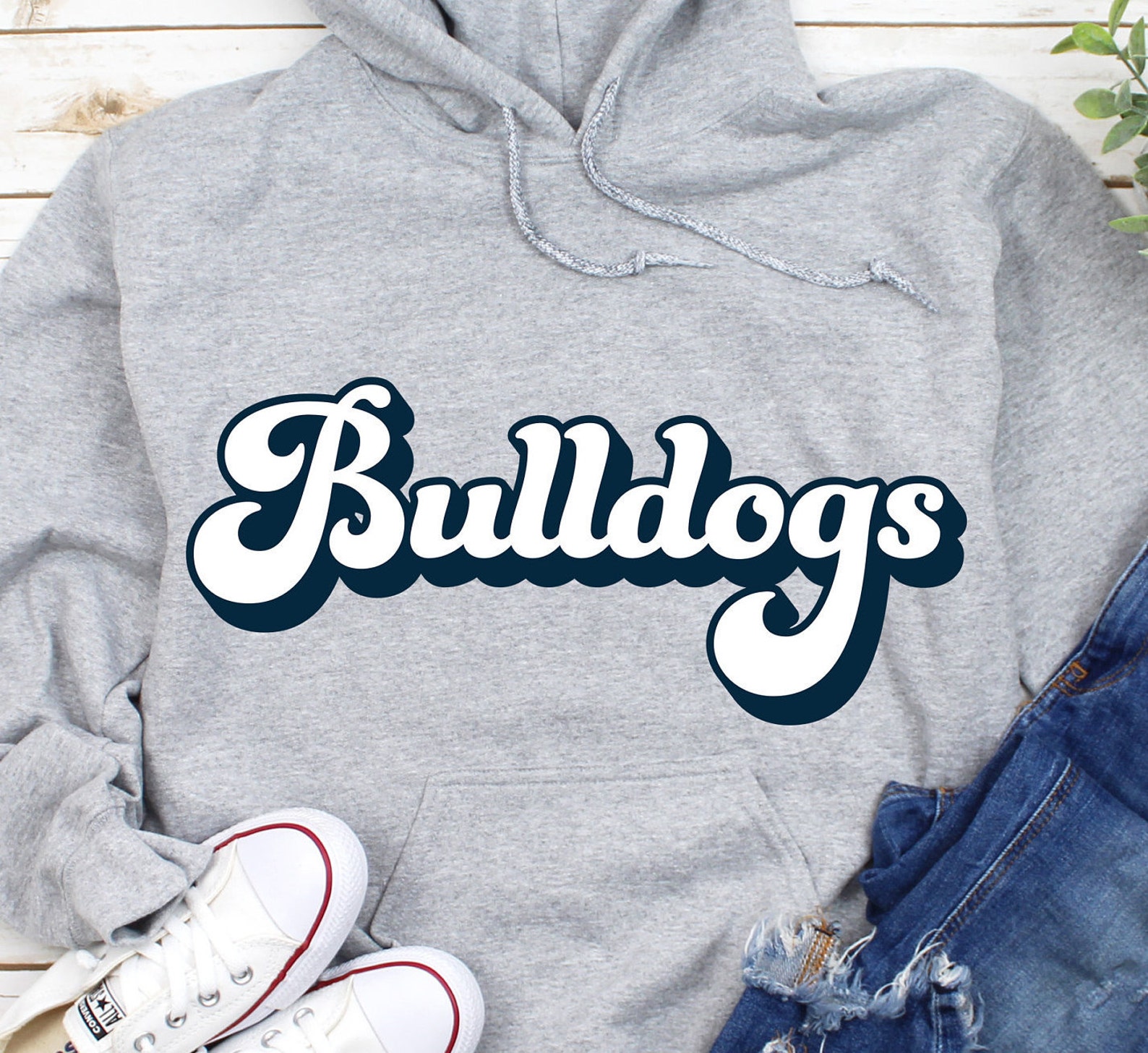 Bulldogs SVG Retro SVG Bulldogs Retro Tshirt Design Etsy