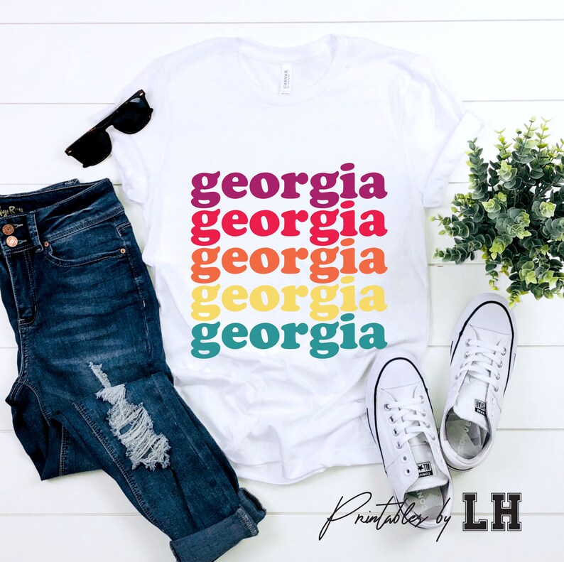 Download Georgia SVG Georgia Retro Tshirt Design Georgia Sublimation | Etsy