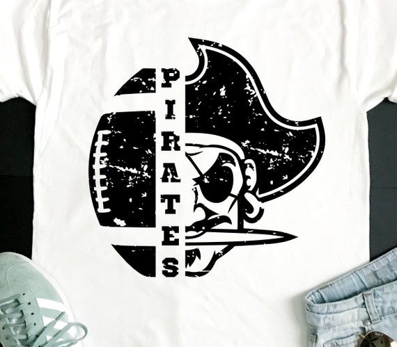 Download Pirates SVG Football SVG Grunge Pirates Football Design | Etsy