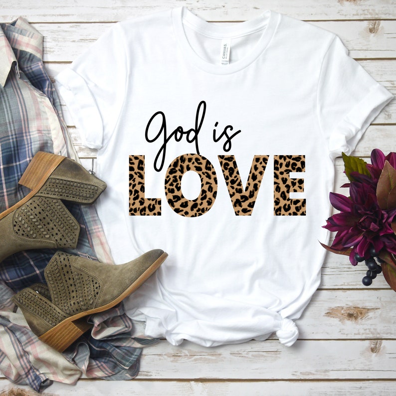 Download God is Love SVG God is Love PNG Leopard Sublimation | Etsy