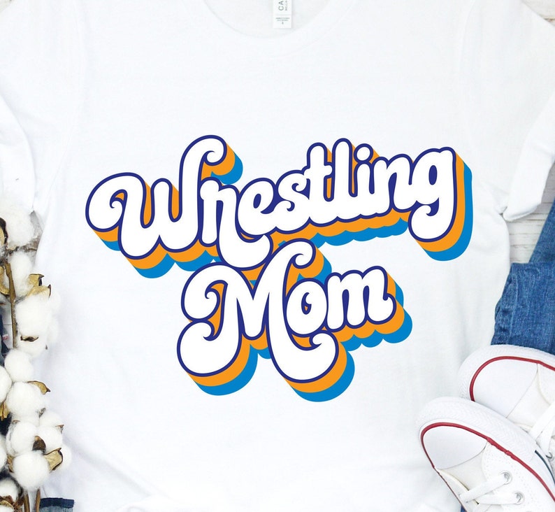 Download Wrestling Mom SVG Wrestling Mom Retro T-shirt Design Retro | Etsy