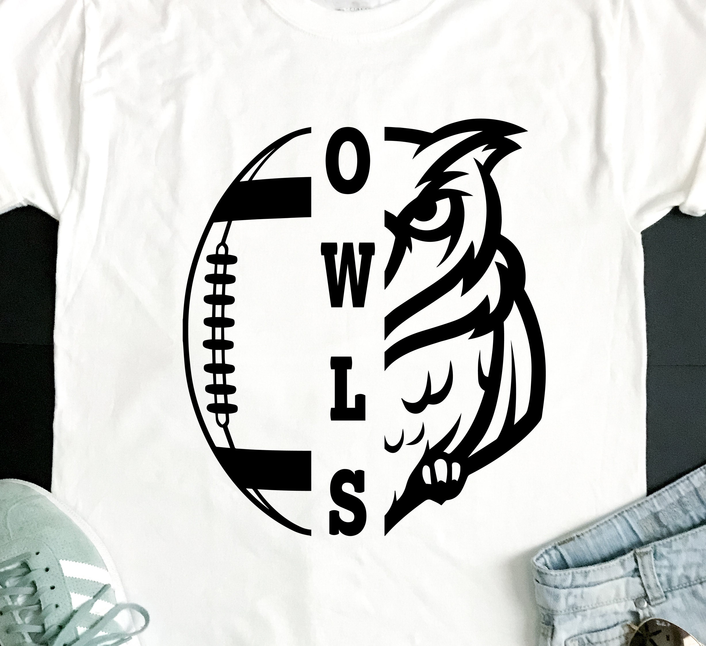 Owls SVG Football SVG Owls Football Tshirt Design Football Etsy
