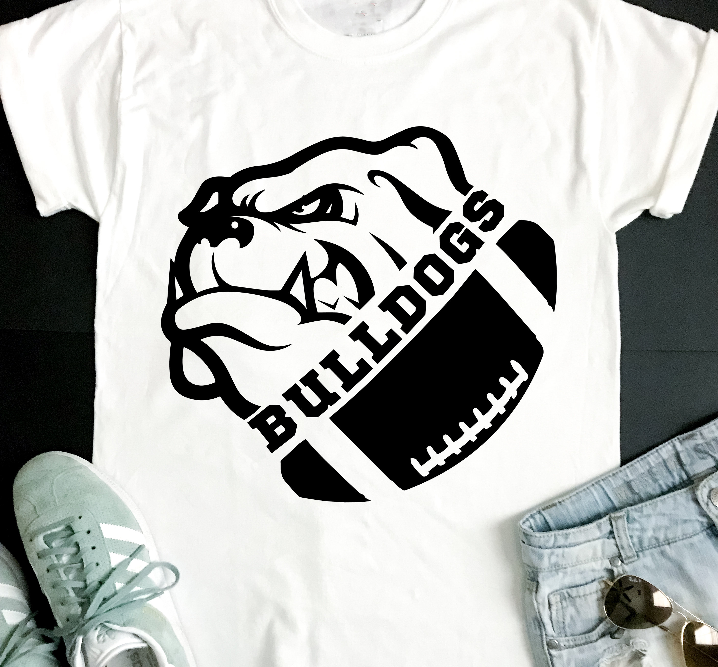 Bulldogs SVG Football SVG Bulldogs Football Tshirt Design Etsy