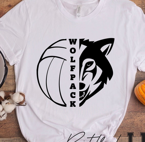 Wolfpack SVG Volleyball SVG Wolfpack Volleyball T-shirt | Etsy