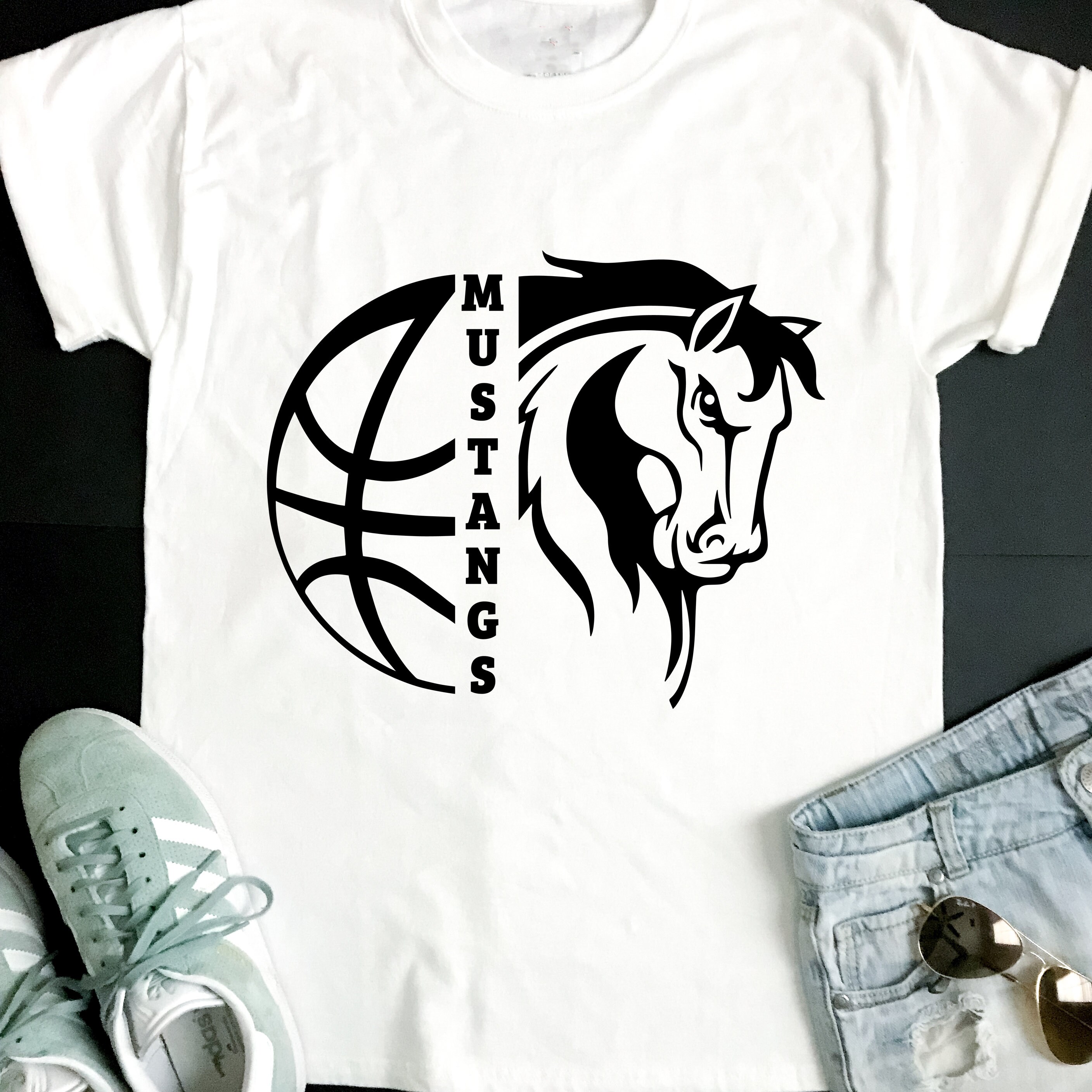 Mustangs SVG Basketball SVG Mustangs Basketball Tshirt Etsy