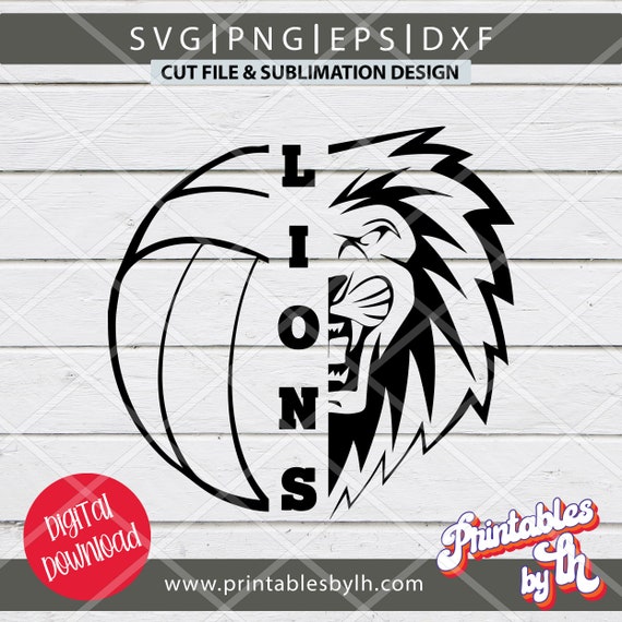 Lions SVG Volleyball SVG Lions 