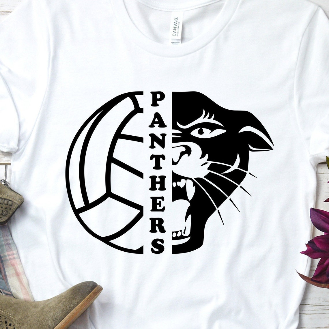 Panthers SVG Volleyball SVG Panthers Volleyball Tshirt Etsy