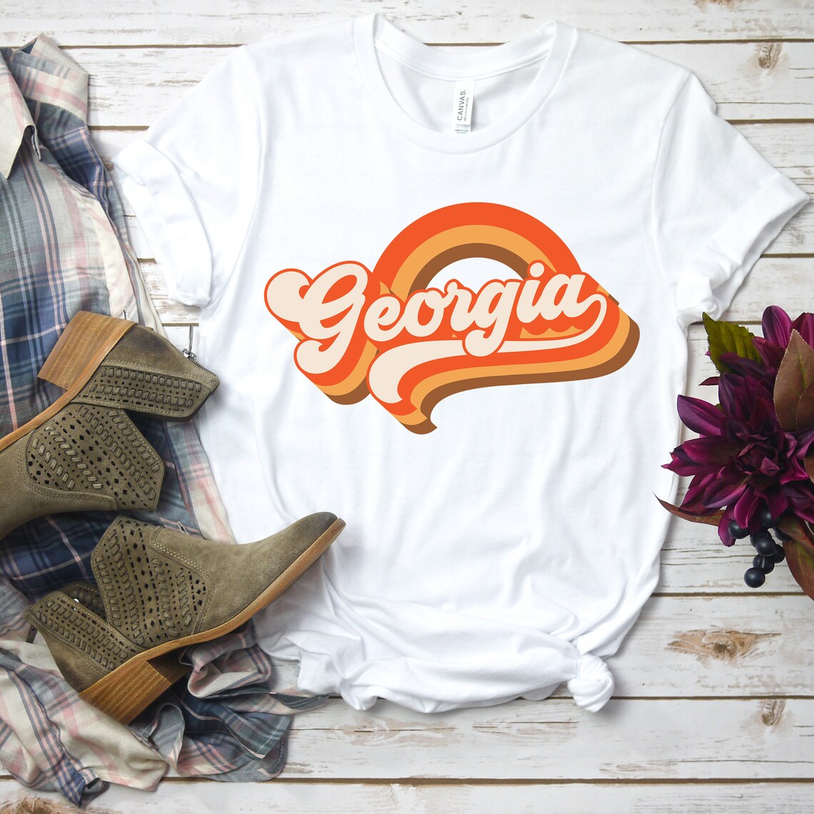 Retro Georgia SVG Georgia Sublimation Design Download Retro | Etsy