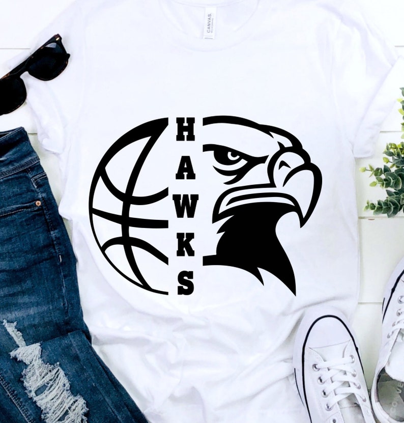 Hawks SVG Basketball SVG Hawks Basketball T-shirt Design | Etsy